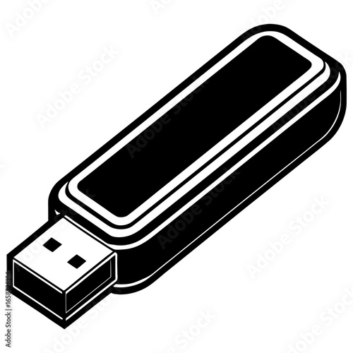 usb flash drive isolated