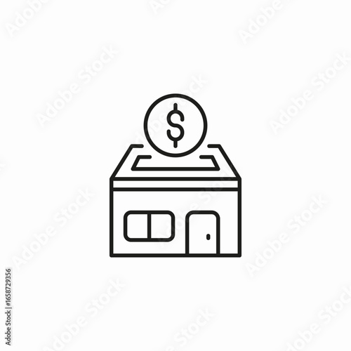 money donation box icon sign vector