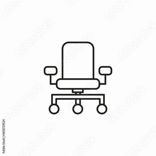 office swivel chair  icon sign vector