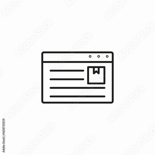 website shipping information icon sign vector