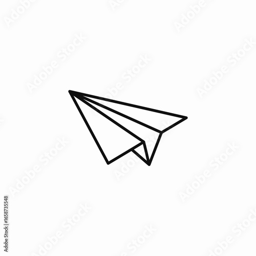 paper plane sent icon sign vector