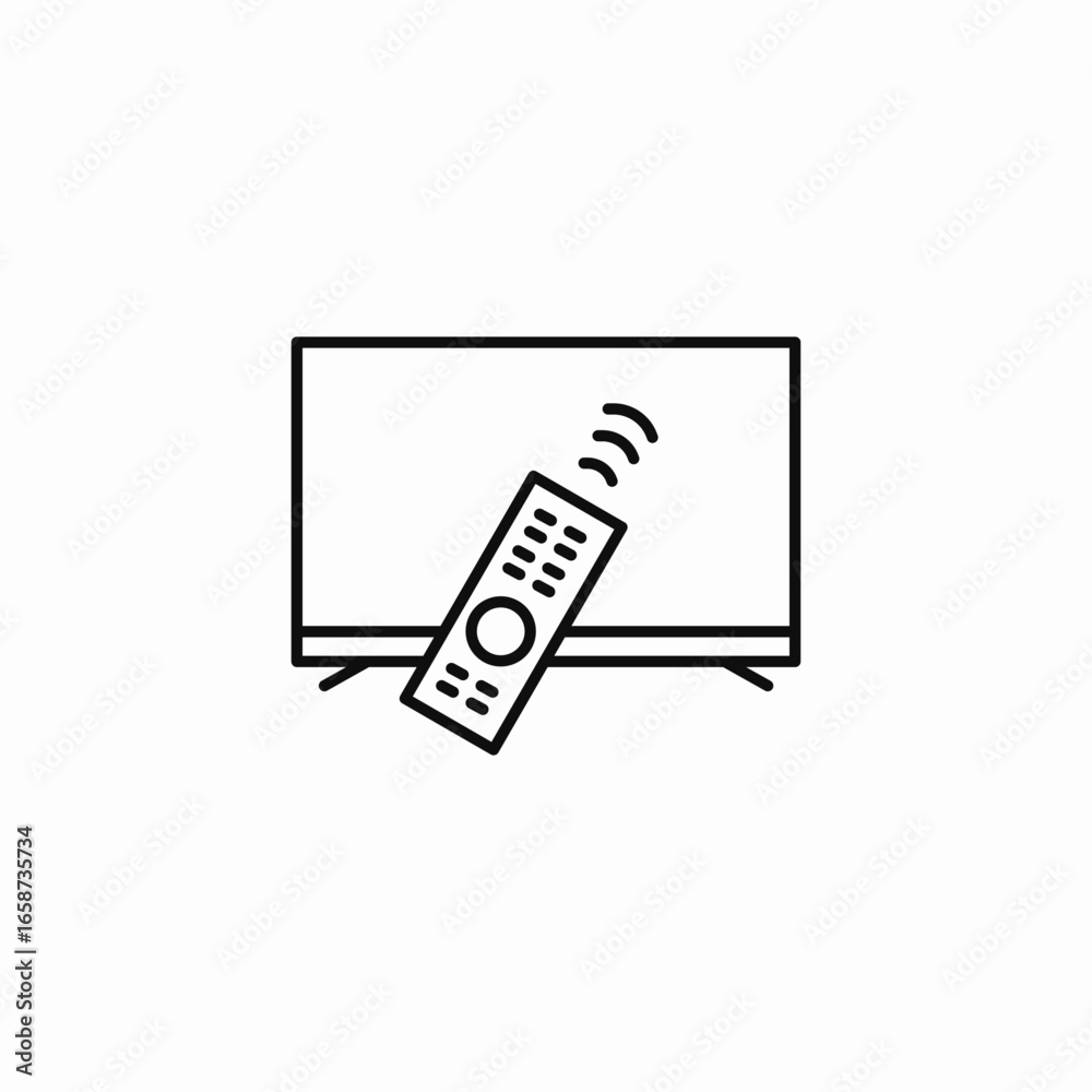 Obraz premium remote tv screen icon sign vector