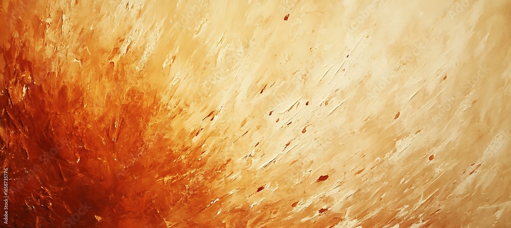 Fototapeta premium Abstract art orange color texture background design graphic bright canvas artistic paint illustration 100 | empty template 