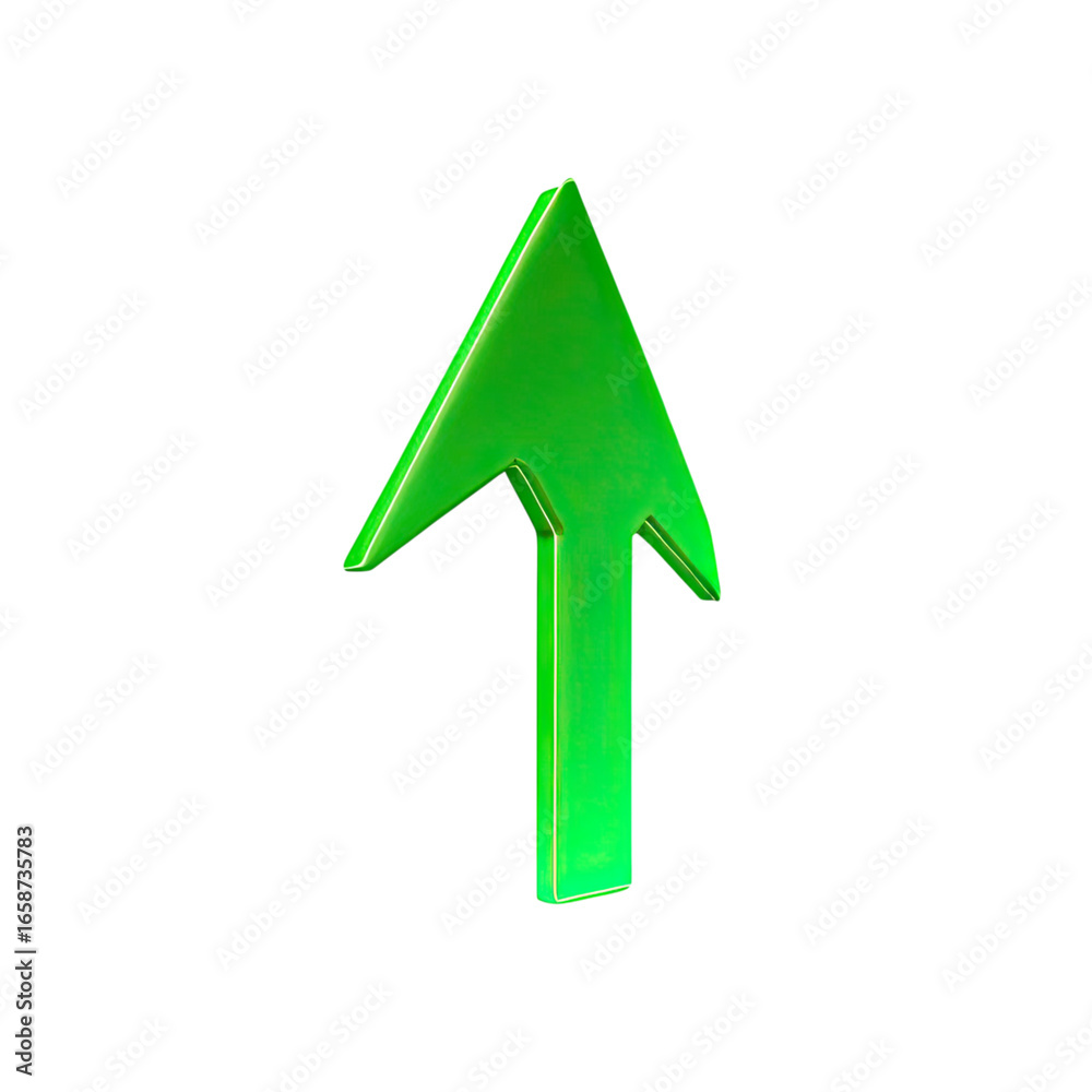 Green upward arrow symbol indicating growth and progress in design and marketing contexts Green upward arrow symbol indicating growth and progress in design and marketing contexts