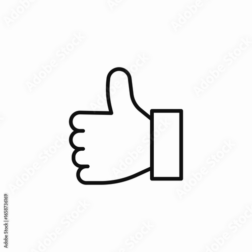thumbs up like icon sign vector