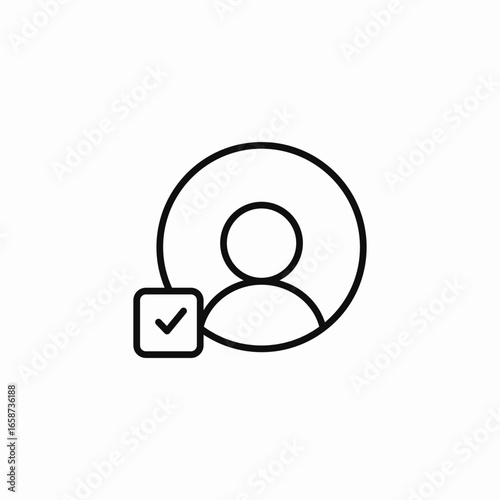 verified user profile icon sign vector