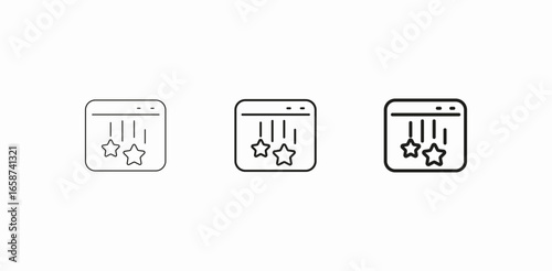 rating stars on web page icon sign vector