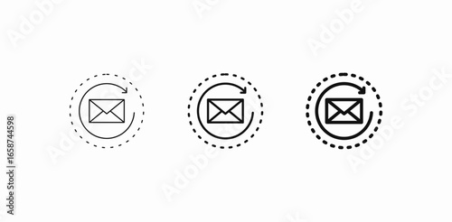 email refresh circle icon sign vector