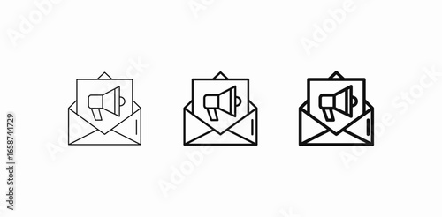 marketing email megaphone icon sign vector