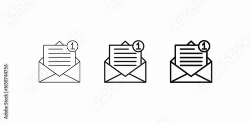 new message notification icon sign vector