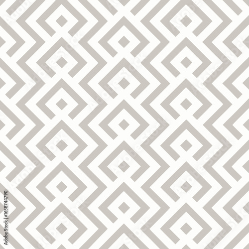 Modern Geometric Seamless Pattern in Light Gray and White.