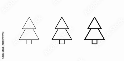 two triangle tree icon sign vector