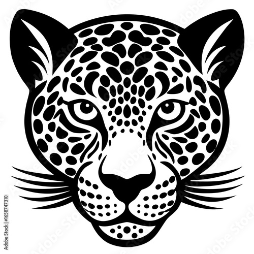 leopard head silhouette