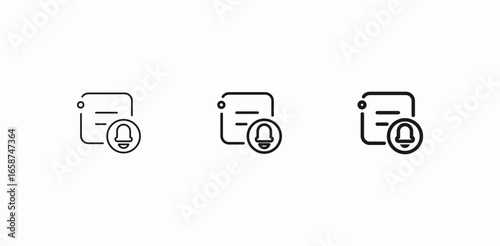 document bell notification  icon sign vector