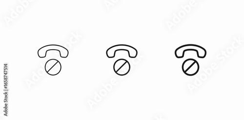 phone call blocked  icon sign vector
