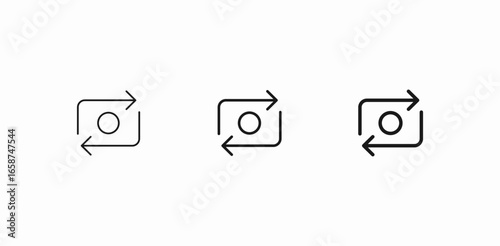 refresh cycle arrows icon sign vector