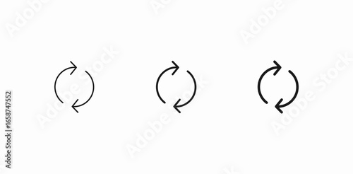 refresh reload arrows icon sign vector