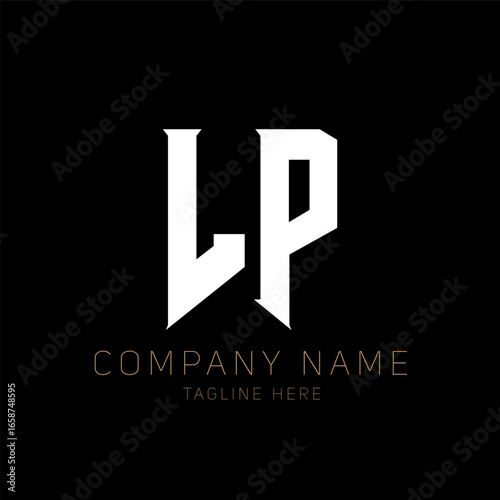 LP Letter Logo Design. Initial letters LP gaming's logo icon for technology companies. Tech letter LP minimal logo design template. LP letter design vector with white and black colors. LP