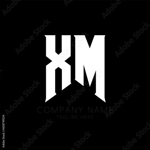 XM Letter Logo Design. Initial letters XM gaming's logo icon for technology companies. Tech letter XM minimal logo design template. X M letter design vector with white and black colors. xm, x m