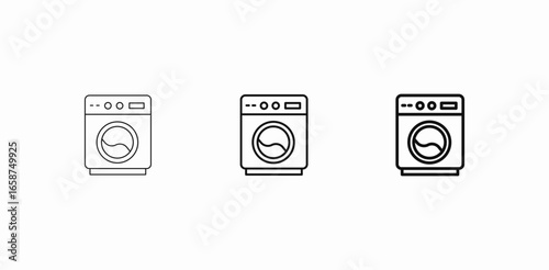 front load washer icon sign vector