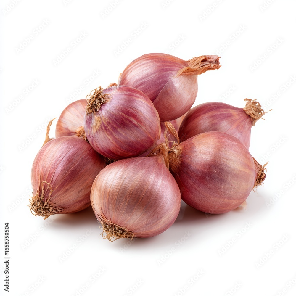 Fototapeta premium A fresh pile of red onions. A visual representation of culinary staple ingredients