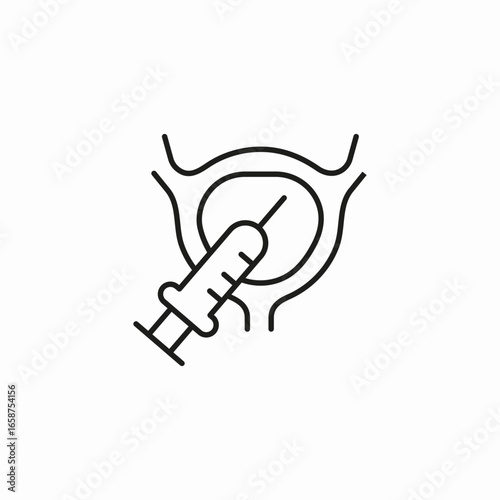 bladder syringe injection icon sign vector