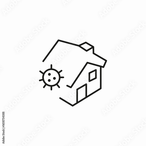 house virus quarantine icon sign vector