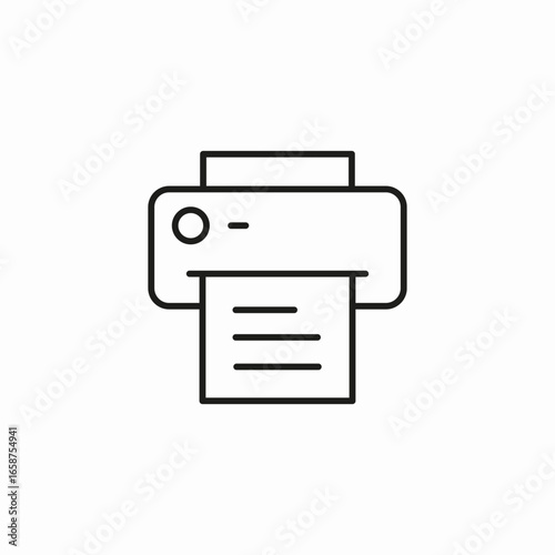printing document lines icon sign vector