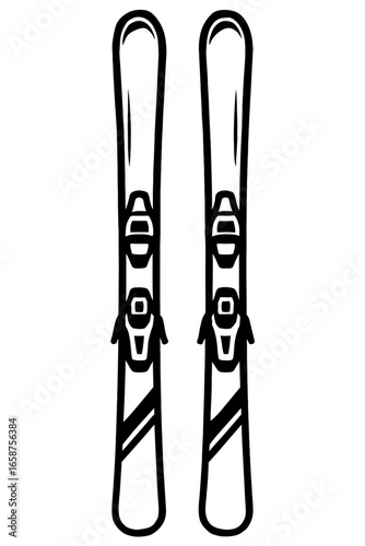 A Pair of Skiing Gear With Bindings