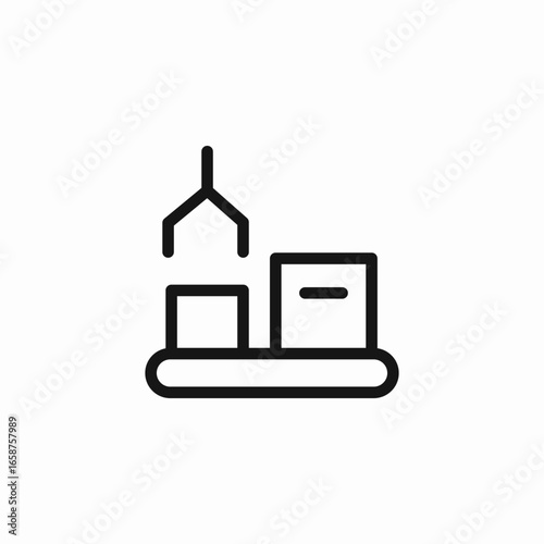 automated factory icon icon sign vector