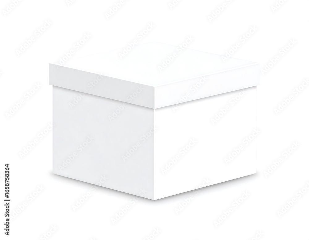Fototapeta premium Blank white square gift box
