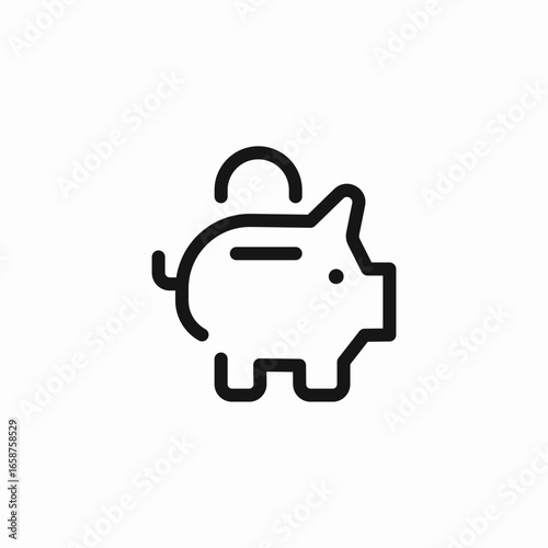 piggy bank icon icon sign vector