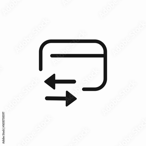 two way transfer icon sign vector