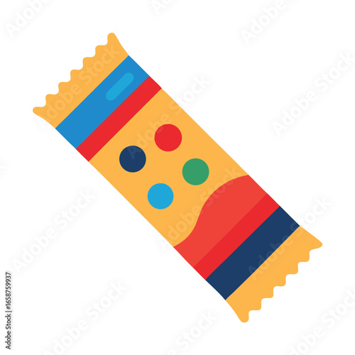 healthy granola bar packet design with playful