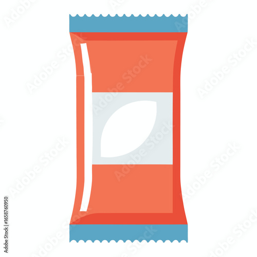 transparent window food packet showing product