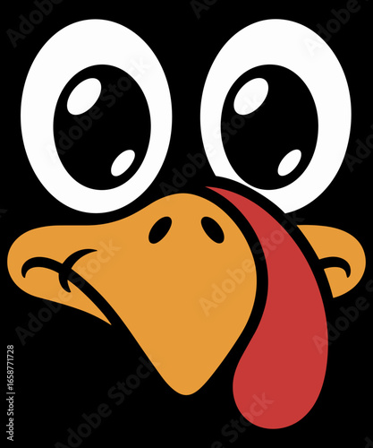 Turkey Face Thanksgiving Funny Costume