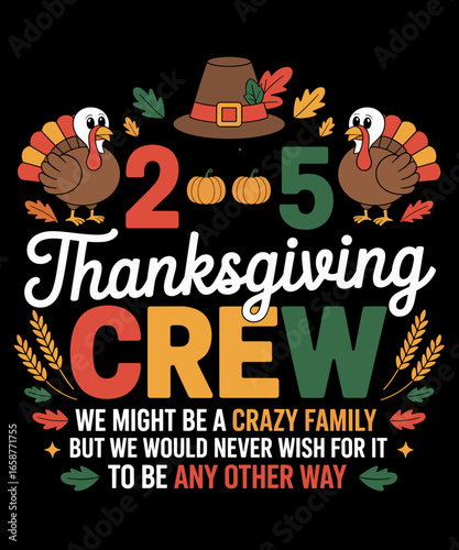 Retro Thanksgiving 2025 Thanksgiving Crew Family Matching