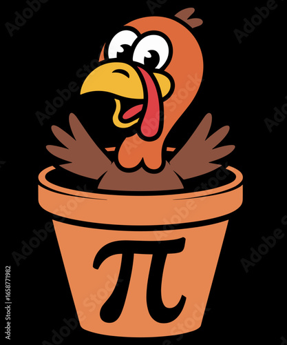 Retro Turkey Pot Pie Funny Math Thanksgiving Turkey Pot Pi
