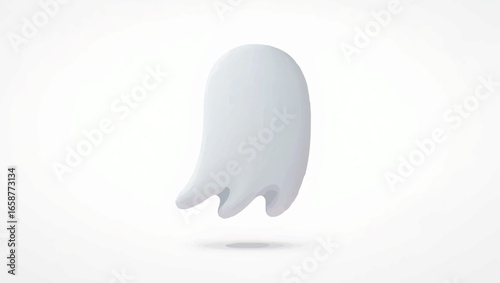Floating Ghost Icon with Shadow

