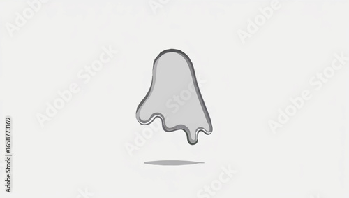 Floating Ghost Icon with Shadow

