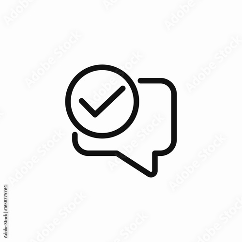 message check mark icon sign vector