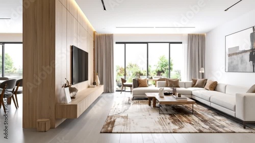 modern living room with sofa and table	