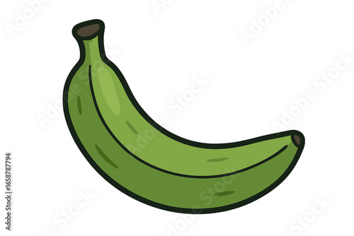 Illustration of a single fresh okra vegetable isolated for concepts of healthy eating and recipe ideas