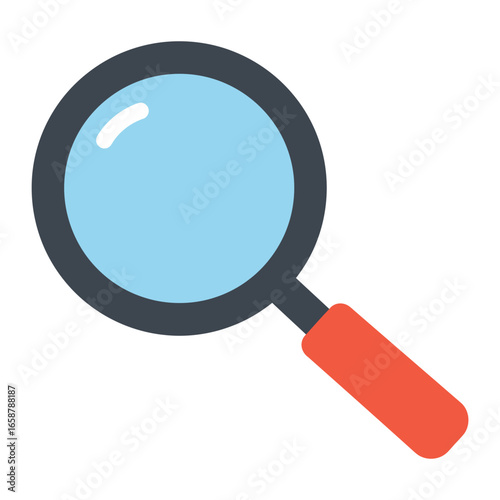 Magnifying glass, a tool for search and discovery, symbolizing investigation and exploration in various fields