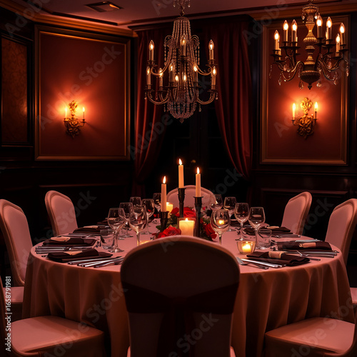 Wallpaper Mural Elegant dinner setting for murder mystery party , Mystery, elegant, table setting, dinner, party, entertainment, suspense Torontodigital.ca