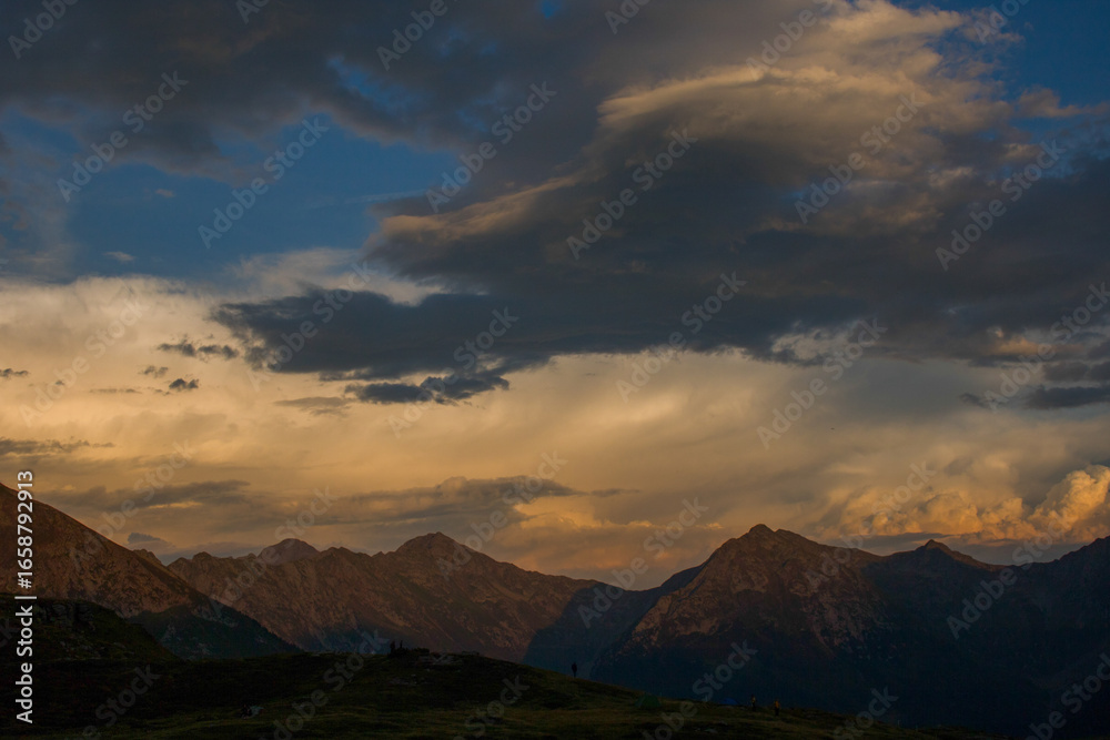 Sunset in the South Tyrolean mountains Sunset in the South Tyrolean mountains