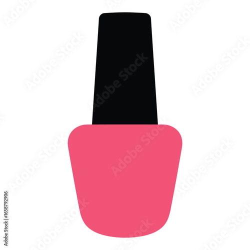 A pink nail polish bottle, perfect for beauty and fashion related designs, or any other creative project