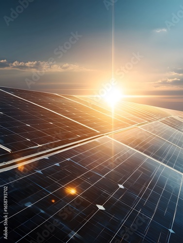 Solar panels glowing day sunlight effects shining on the background of solar panels Bright and shiny rays glow background with sunlight High resolution high q.