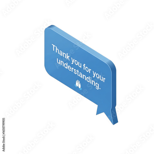 Speech bubble expressing gratitude during times of loss.