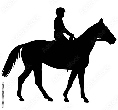 Running Horse Vector Illustration | Fast Wild Animal Silhouette for Logo and Design